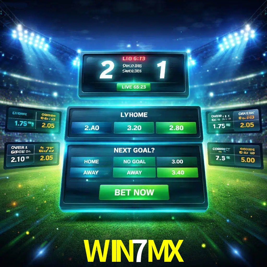 Vista de apuestas en vivo WIN7MX durante un partido en curso